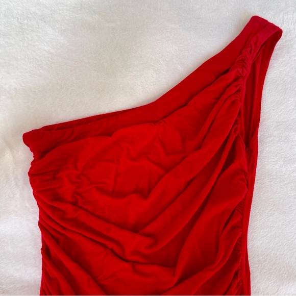 Red One-Shoulder Top - Picture 5 of 8